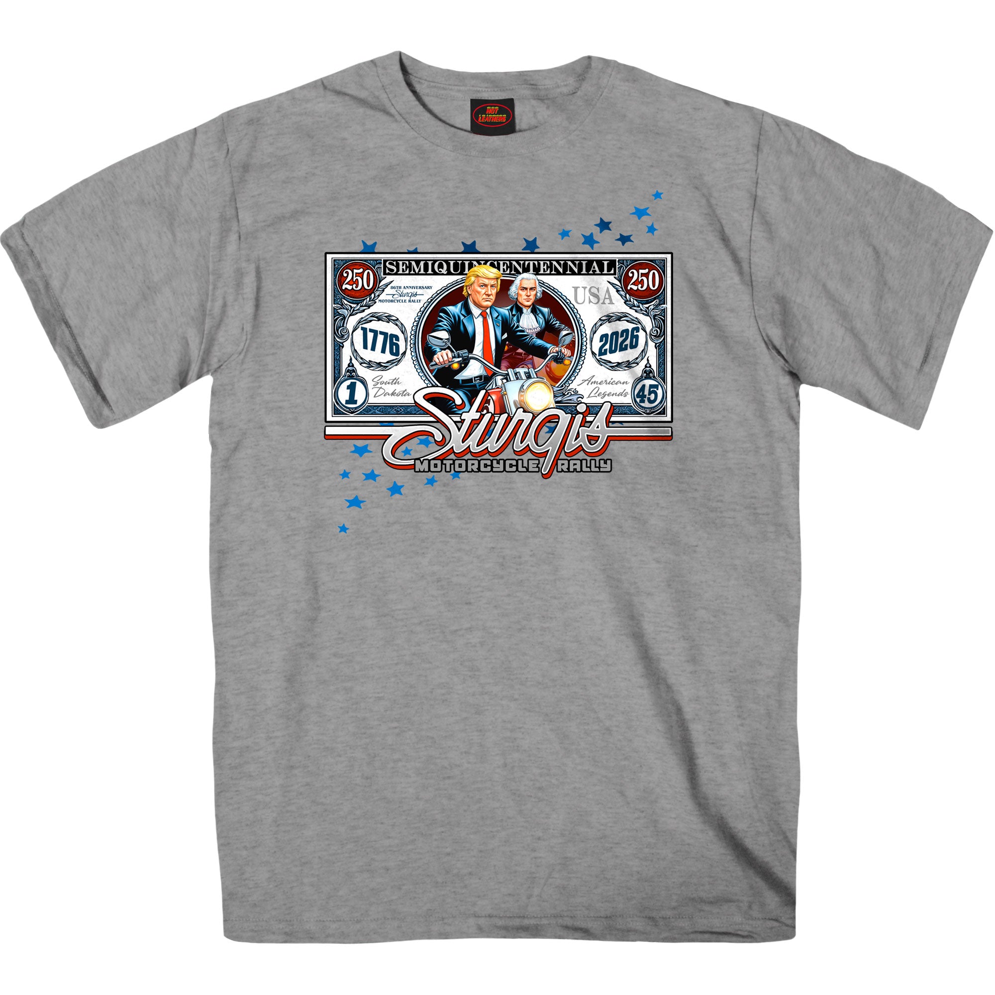2026 Sturgis Motorcycle Rally  Georgedon Mens Heather Grey T-Shirt SPB1219