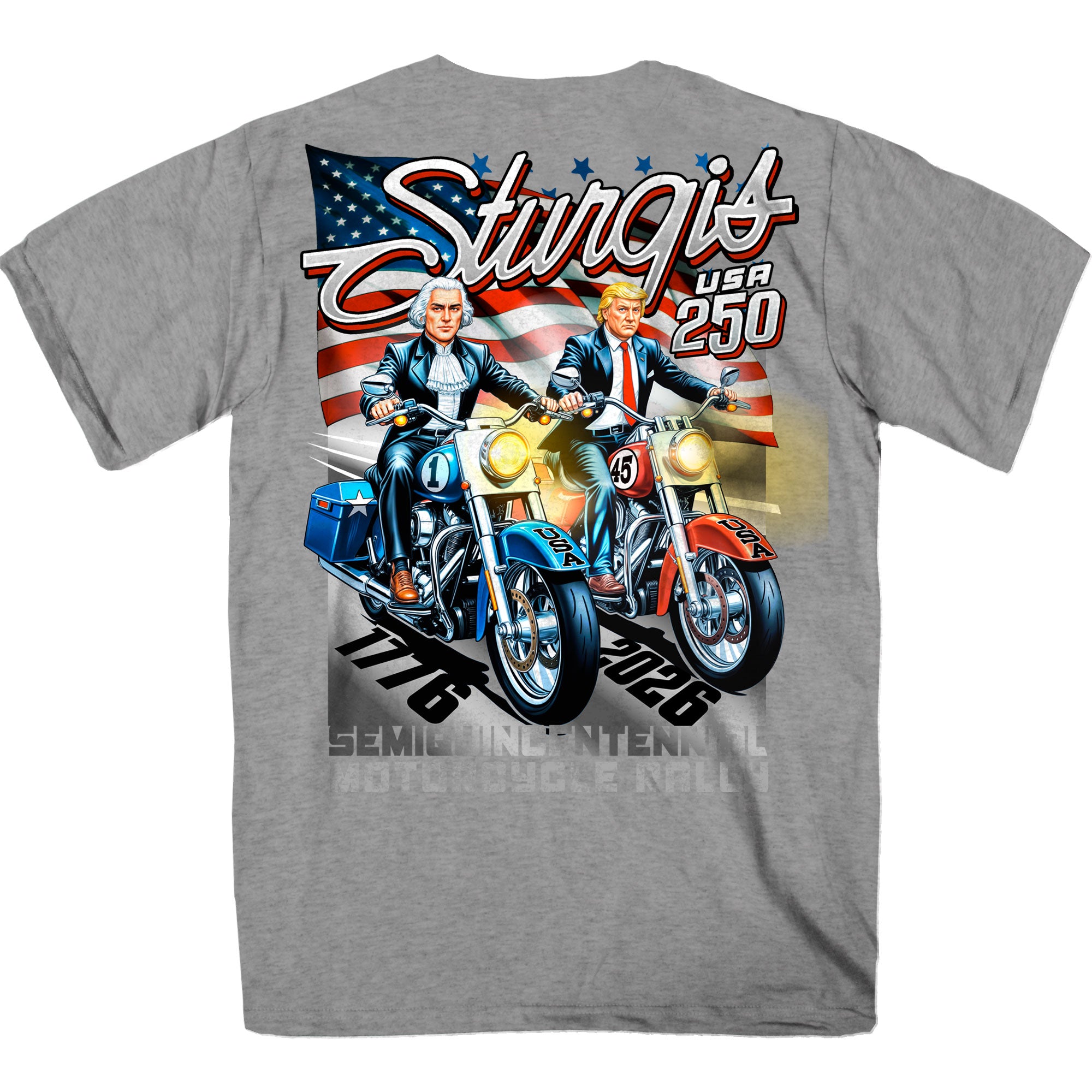 2026 Sturgis Motorcycle Rally  Georgedon Mens Heather Grey T-Shirt SPB1219