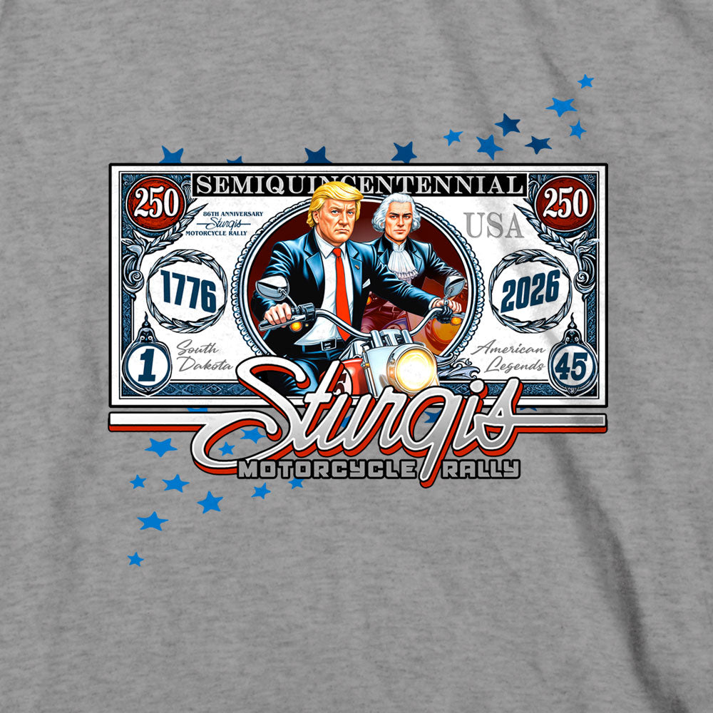 2026 Sturgis Motorcycle Rally  Georgedon Mens Heather Grey T-Shirt SPB1219
