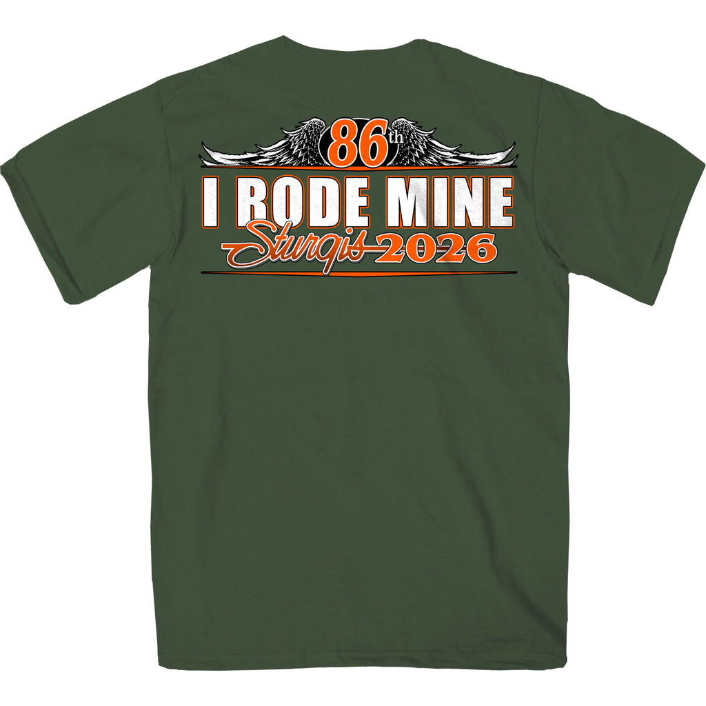 2026 Sturgis Motorcycle Rally  I Rode Mine Mens Military Green T-Shirt SPB1221