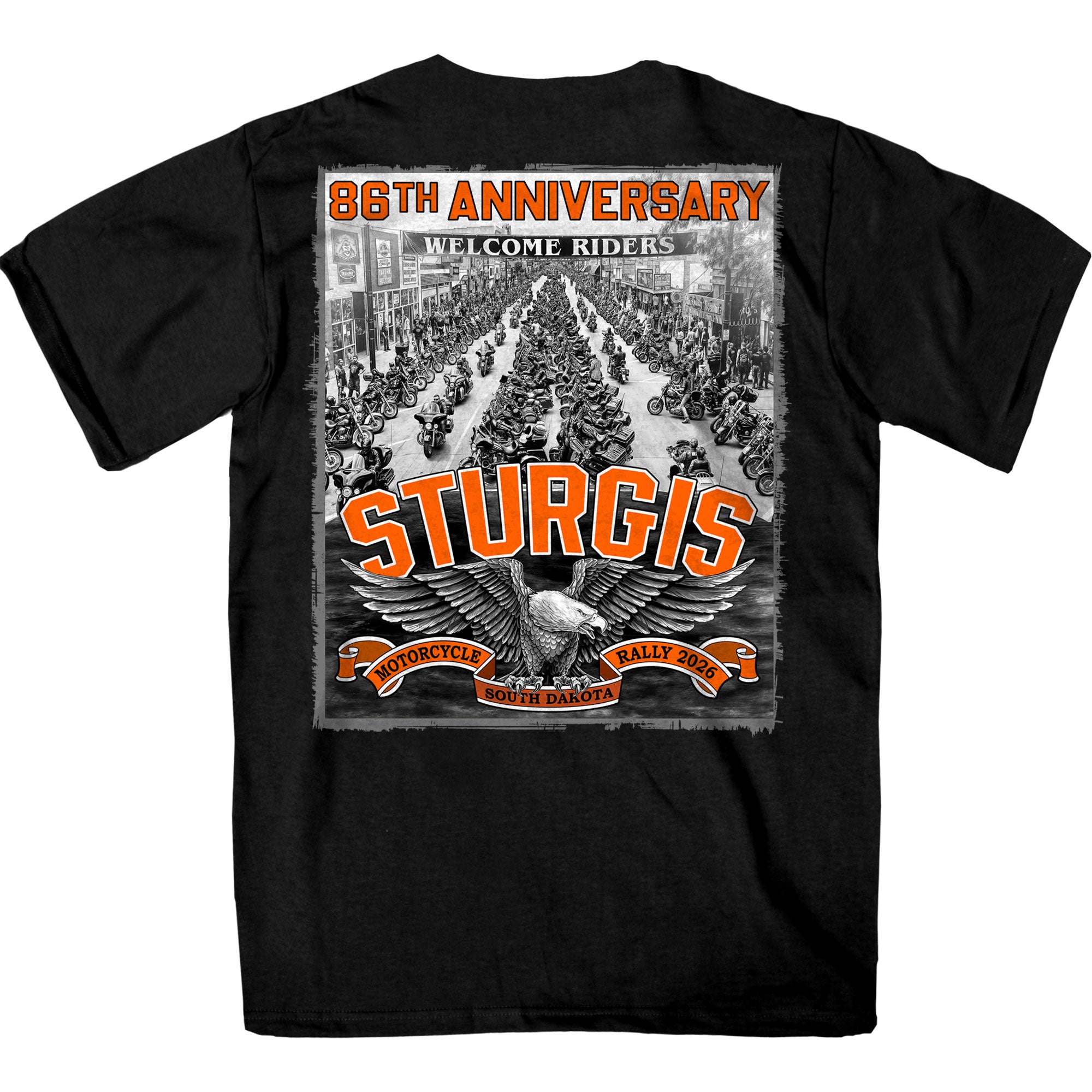 2026 Sturgis Motorcycle Rally Main Street Mens Black T-Shirt SPB1222