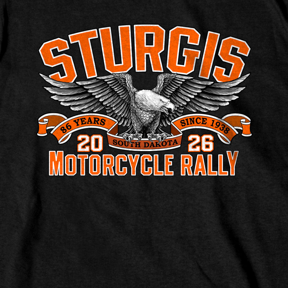 2026 Sturgis Motorcycle Rally Main Street Mens Black T-Shirt SPB1222
