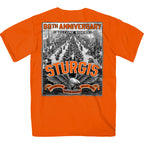 2026 Sturgis Motorcycle Rally Main Street Mens Orange T-Shirt SPB1223
