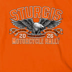 2026 Sturgis Motorcycle Rally Main Street Mens Orange T-Shirt SPB1223