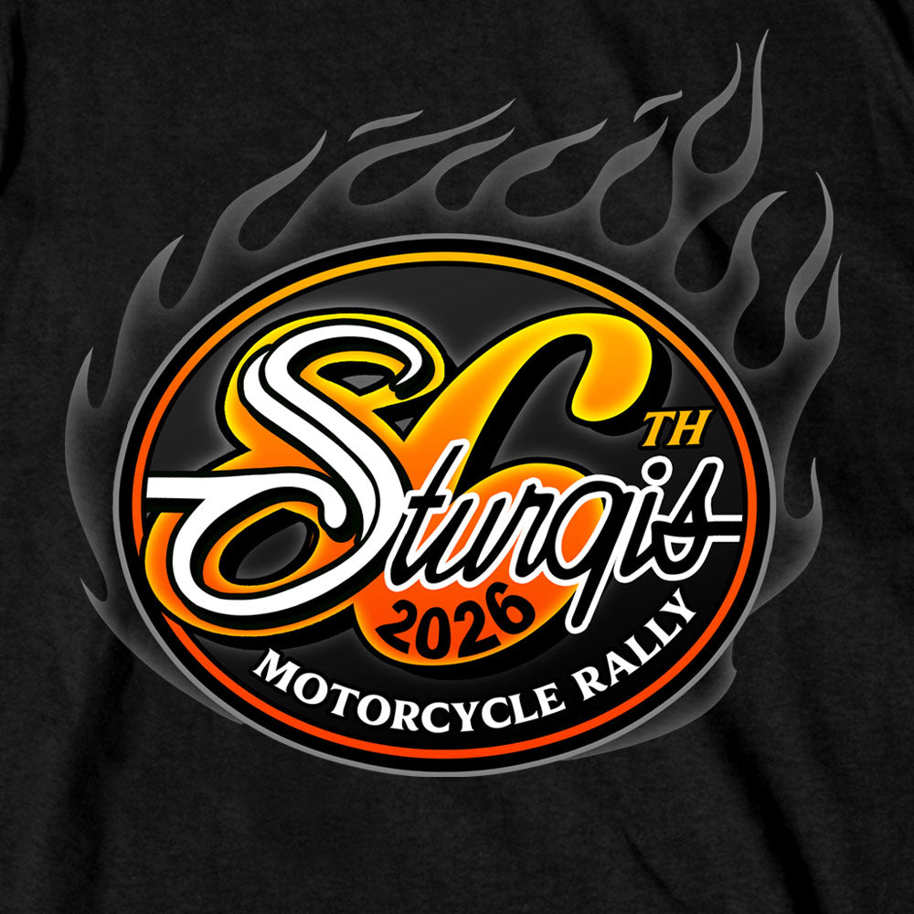 2026 Sturgis Motorcycle Rally Rally Logo Mens Black T-Shirt SPB1224