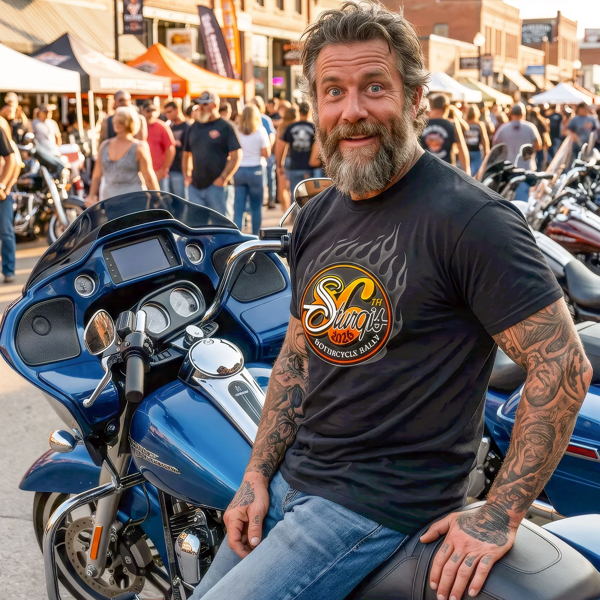 2026 Sturgis Motorcycle Rally Rally Logo Mens Black T-Shirt SPB1224