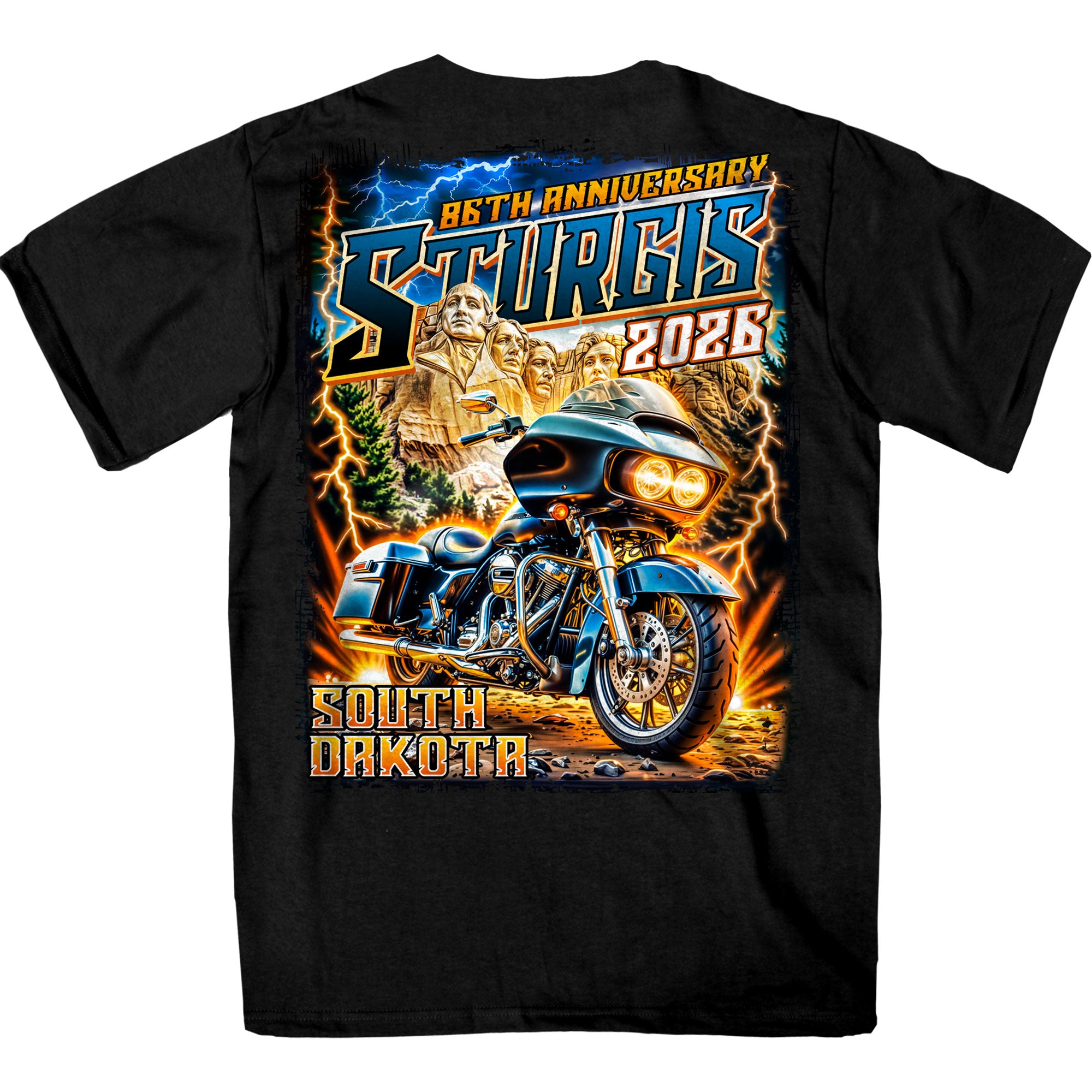 2026 Sturgis Motorcycle Rally Rushmore Mens Black T-Shirt SPB1226