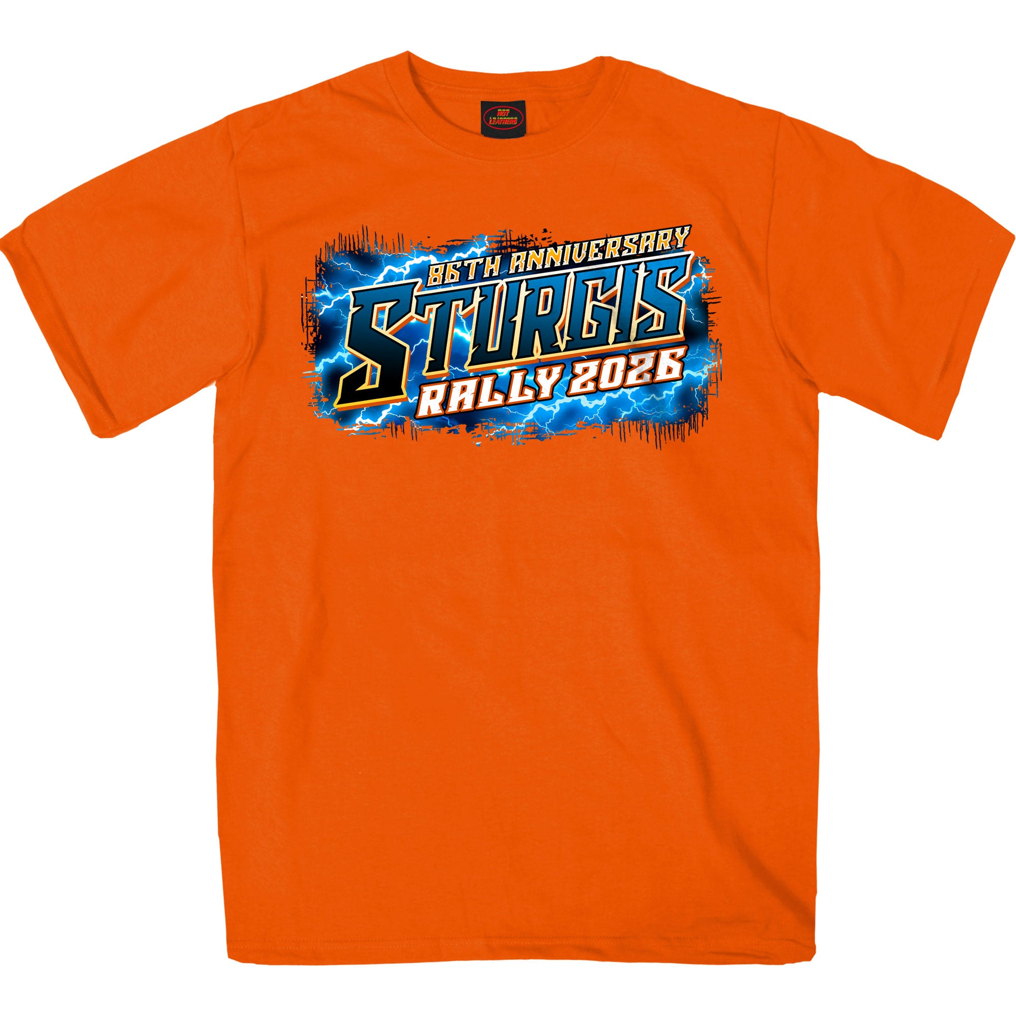 2026 Sturgis Motorcycle Rally Rushmore Mens Orange T-Shirt SPB1228
