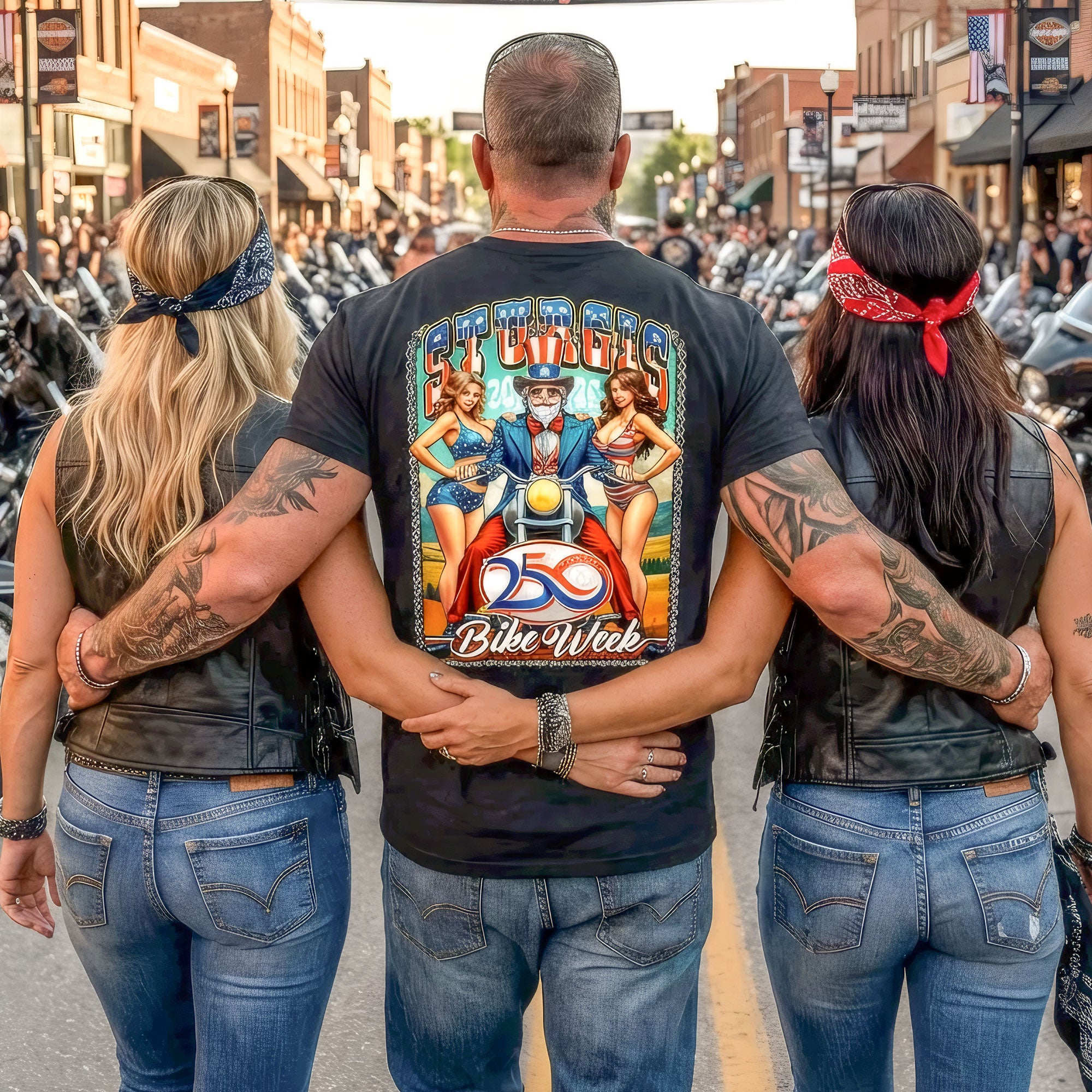 2026 Sturgis Motorcycle Rally Uncle Sam Mens Black T-Shirt SPB1235