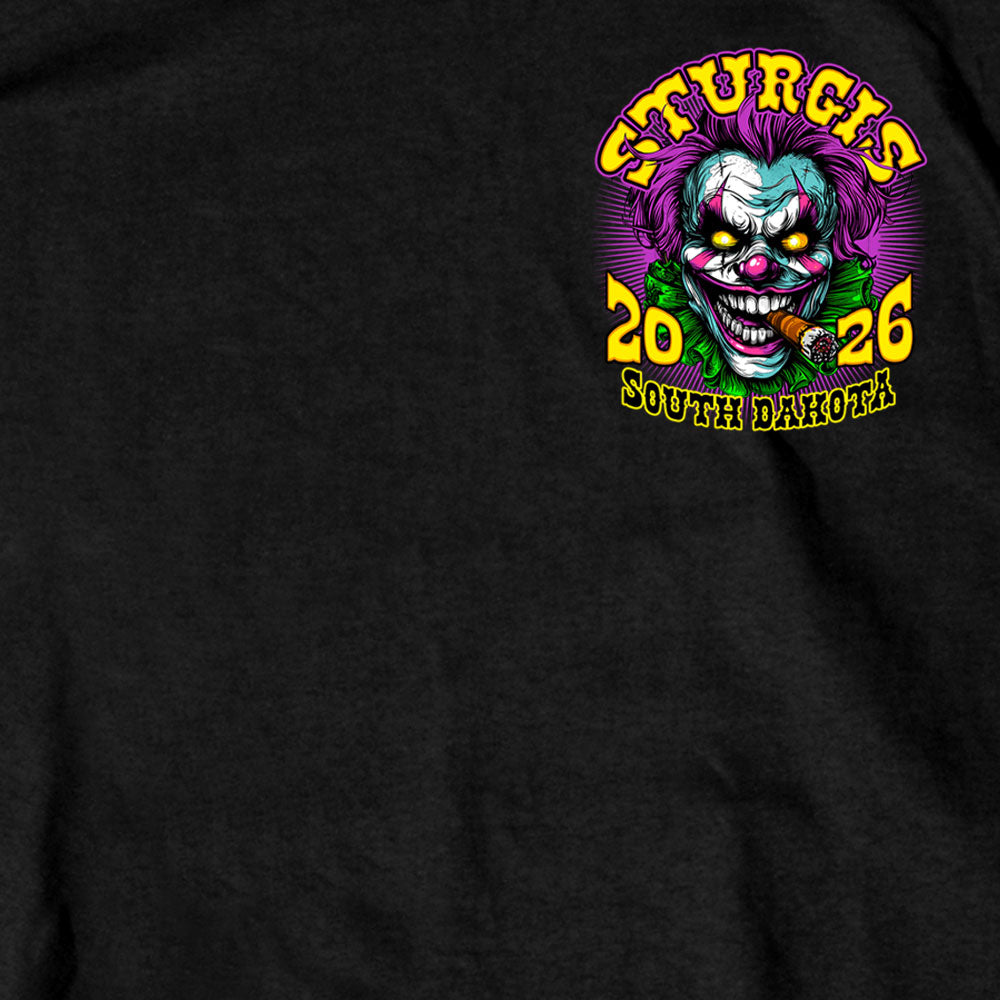 2026 Sturgis Motorcycle Rally Crazy Clown Mens Black T-Shirt SPB1237