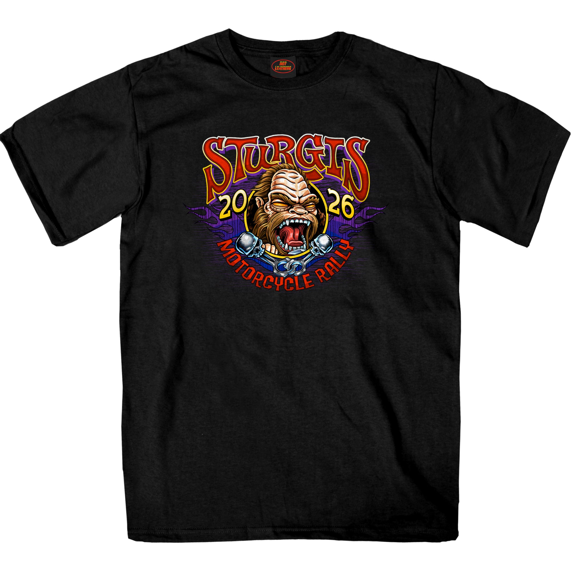 2026 Sturgis Motorcycle Rally Bigfoot Biker SS  Mens BlackT-Shirt SPB1242