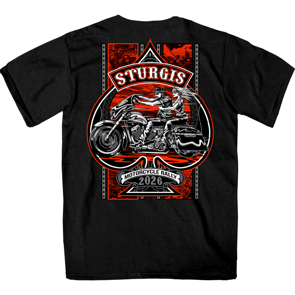 2026 Sturgis Motorcycle Rally Couples Ride  SS Mens Black T-Shirt SPB1246