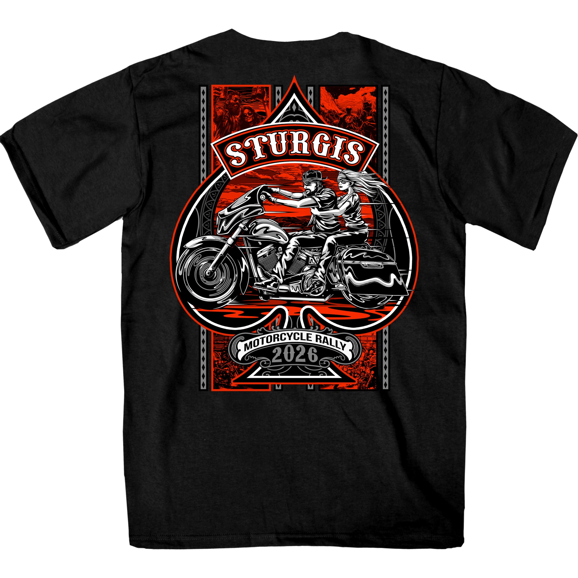 2026 Sturgis Motorcycle Rally Couples Ride  SS Mens Black T-Shirt SPB1246