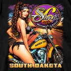 2026 Sturgis Motorcycle Rally  Pin Up Road  SS Mens Black T-Shirt SPB1250