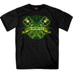 2026 Sturgis Motorcycle Rally Piston Skull  SS Mens Black T-Shirt SPB1251
