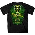 2026 Sturgis Motorcycle Rally Piston Skull  SS Mens Black T-Shirt SPB1251