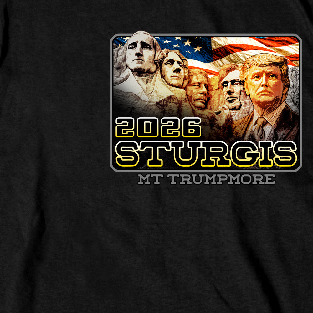 2026 Sturgis Motorcycle Rally Trumpmore Mens Black T-Shirt SPB1261