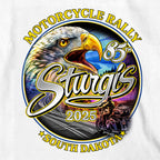 2025 Sturgis Motorcycle Rally Scenic Eagle LS White Mens T-Shirt SPB2117