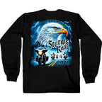 2026 Sturgis Motorcycle Rally Eagle Storm Mens Black Long Sleeve Shirt SPB2132