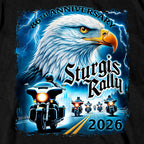 2026 Sturgis Motorcycle Rally Eagle Storm Mens Black Long Sleeve Shirt SPB2132
