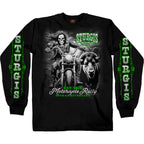 2026 Sturgis Motorcycle Rally Skull Chaser Mens Black Long Sleeve Shirt SPB2134