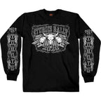 2026 Sturgis Motorcycle Rally Bison Skull Mens Black Long Sleeve Shirt SPB2135