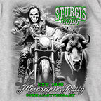 2026 Sturgis Motorcycle Rally Skull Chaser Numone Mens Grey Long Sleeve T-Shirt SPB2152