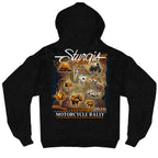 2026 Sturgis Motorcycle Rally Attractions Mens Black Zip Up Hoodie SPB4114