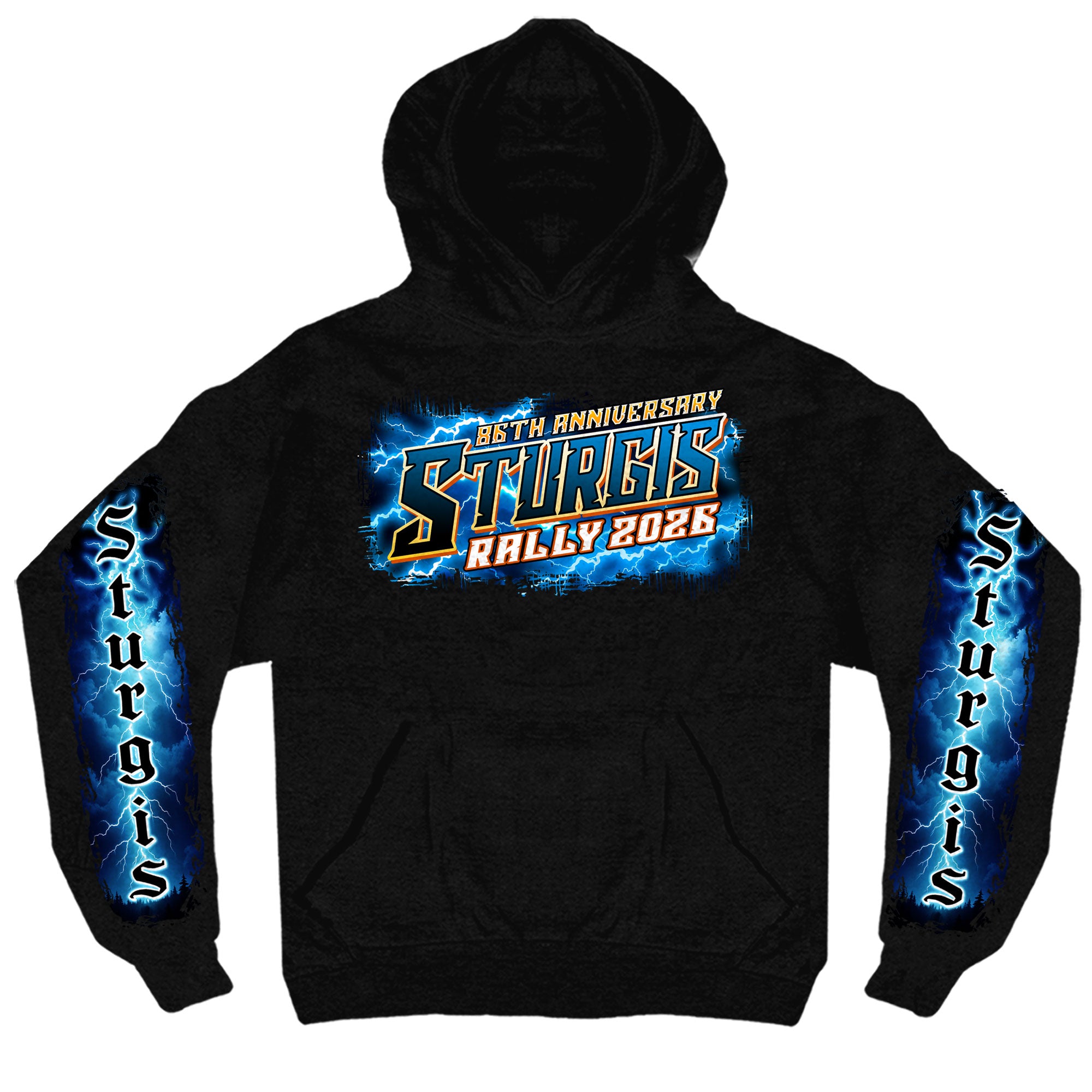 2026 Sturgis Motorcycle Rally Rushmore Mens Black Hoodie SPB4115