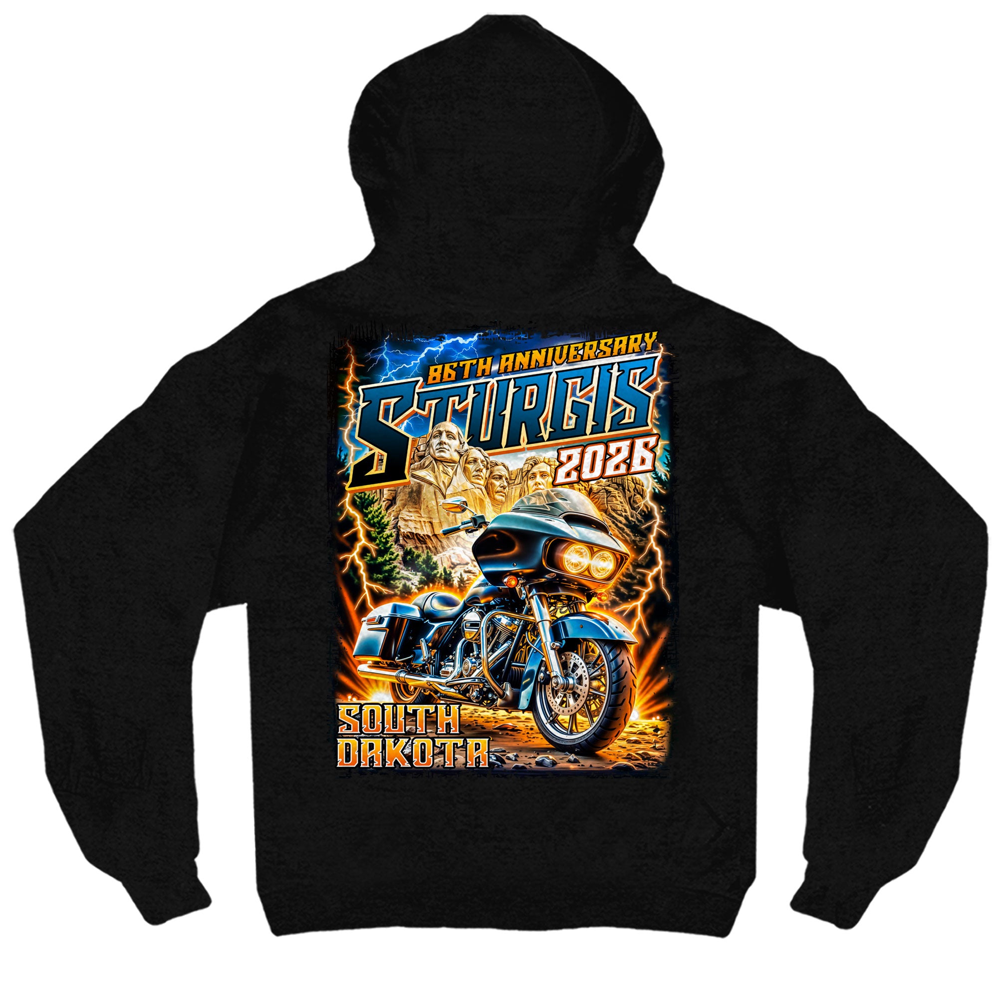 2026 Sturgis Motorcycle Rally Rushmore Mens Black Hoodie SPB4115