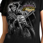 2025 Sturgis Motorcycle Rally #1 Ghost Rider  Black Ladies Tee