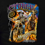 2025 Sturgis Motorcycle Rally #1 Ghost Rider  Black Ladies Tee