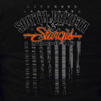 2025 Sturgis Motorcycle Rally Skeleton Hands Black Ladies Tee