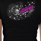 2025 Sturgis Motorcycle Rally Dandelion Black Ladies Tee