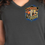 2025 Sturgis Motorcycle Rally Rushmore Charcoal Ladies Tee