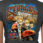 2025 Sturgis Motorcycle Rally Rushmore Charcoal Ladies Tee