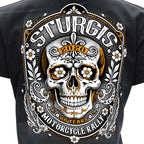 2026 Sturgis Motorcycle Rally Rushmore Ladies Black SS V neck T-Shirt SPL1949