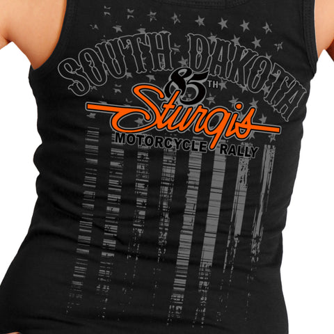 2025 Sturgis Motorcycle Rally Skeleton Hands Ash Ladies Tank Top