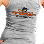 2025 Sturgis Motorcycle Rally Skeleton Hands Black Ladies Tank Top