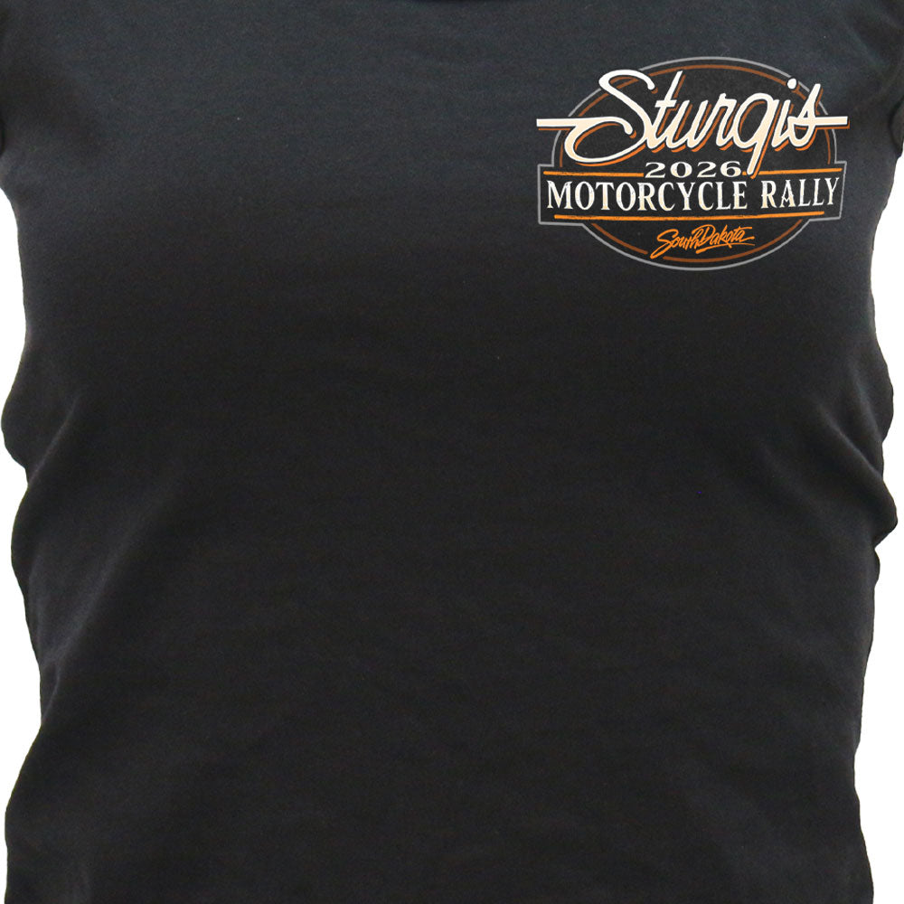 2026 Sturgis Motorcycle Rally Attractions Ladies Black Tank Top SPL2898