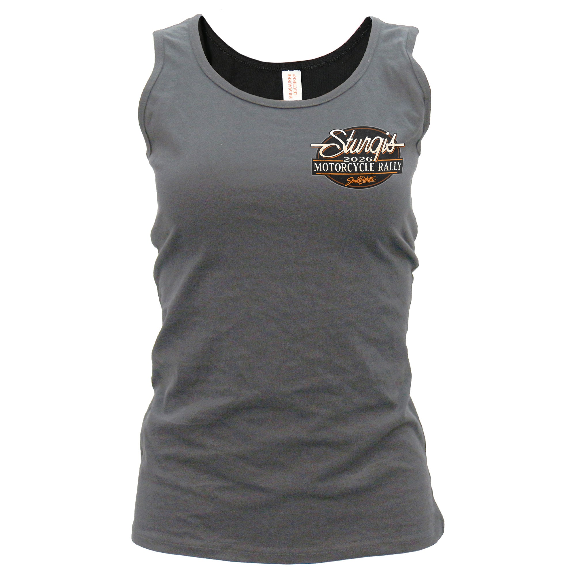 2026 Sturgis Motorcycle Rally Attractions Ladies Gray Tank Top SPL2899