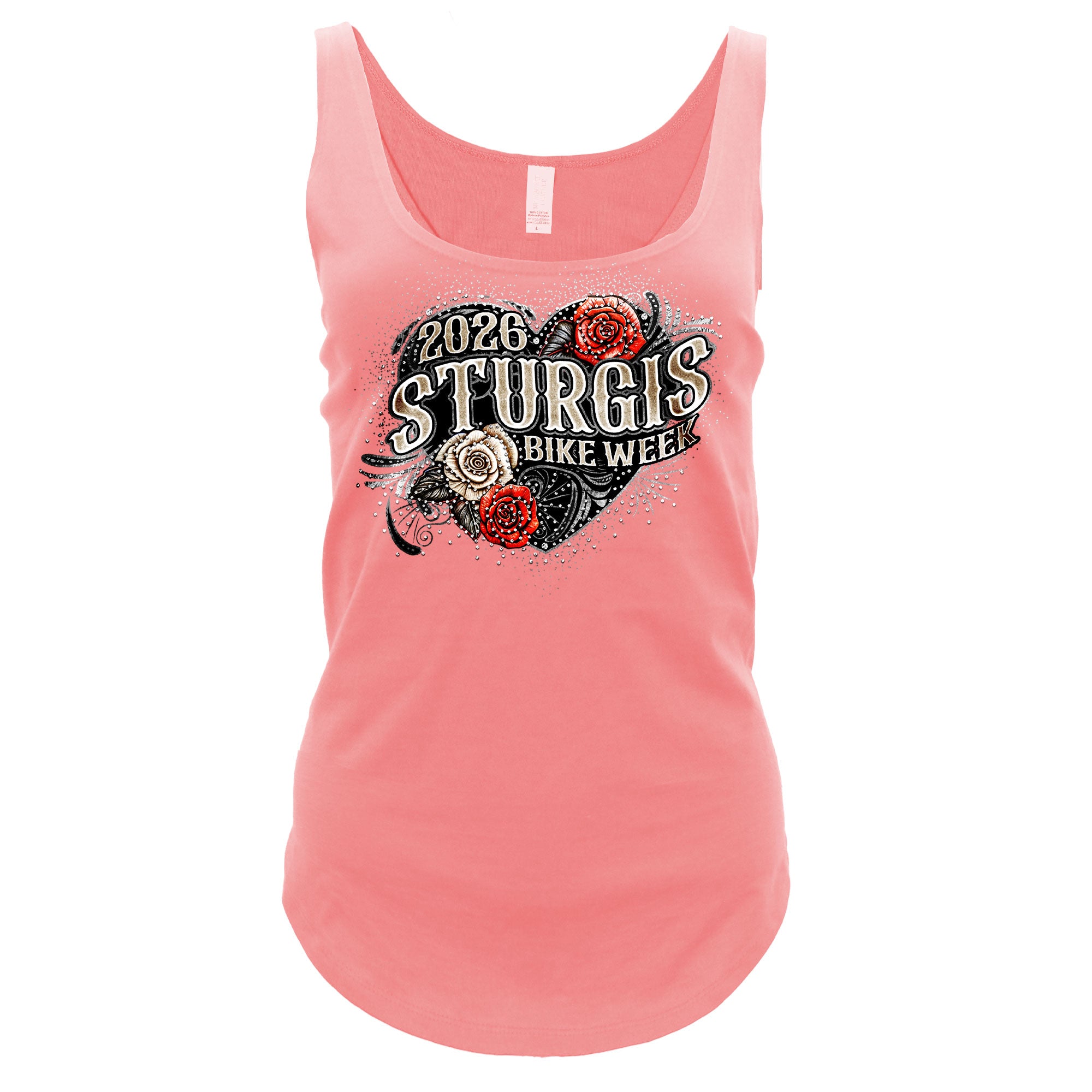 2026 Sturgis Motorcycle Leather Wings Ladies Pink Festival Tank Top SPL2903