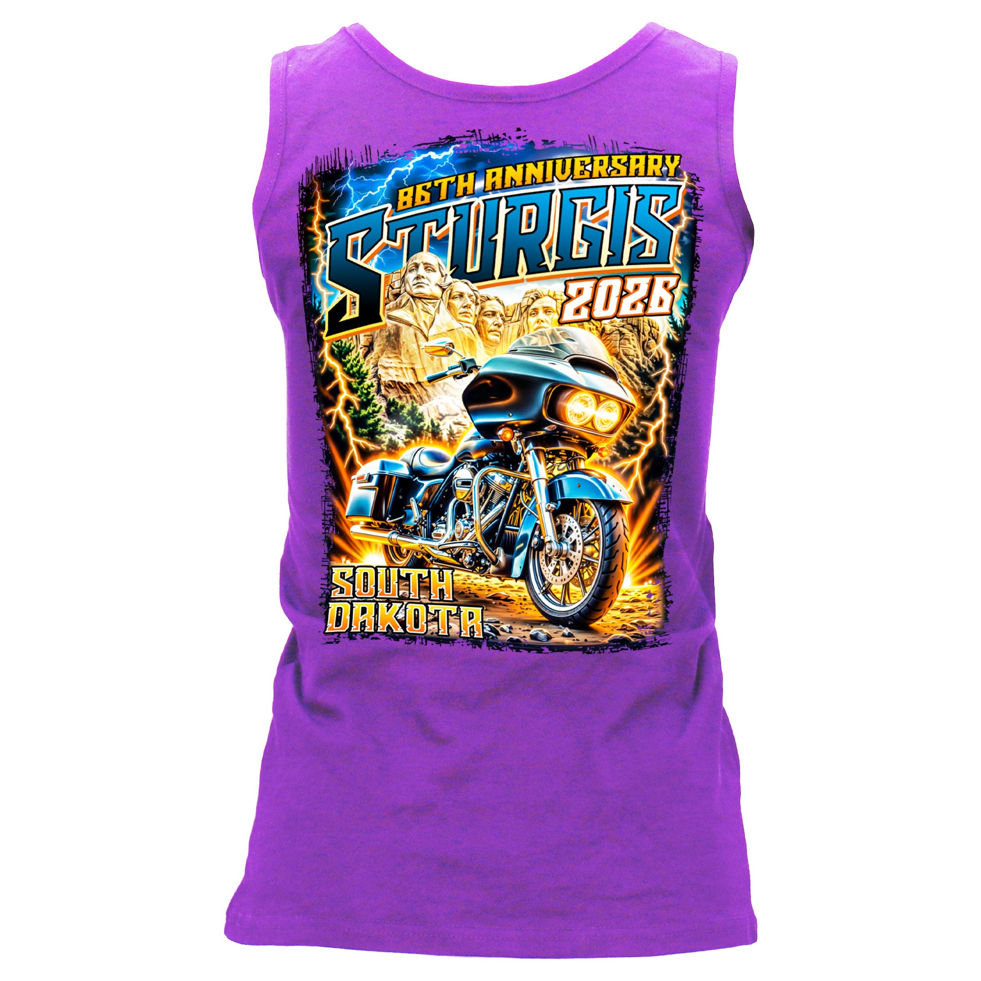 2026 Sturgis Motorcycle Rushmore Ladies Purple Tank Top SPL2904