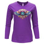2026 Sturgis Motorcycle Rally Dream Catcher LS Ladies Purple Shirt SPL3898