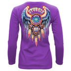 2026 Sturgis Motorcycle Rally Dream Catcher LS Ladies Purple Shirt SPL3898