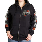 2026 Sturgis Motorcycle Rally Leather Wings Black Zip up Hoodie SPL4893