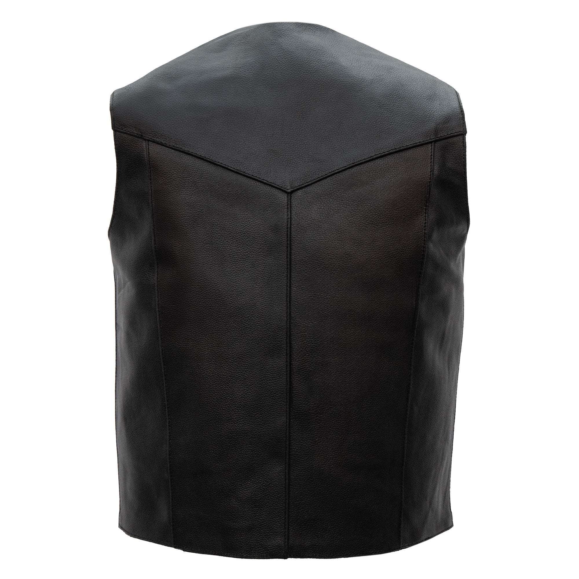 Men's Black Leather Motorcycle Vest | Hot Leathers