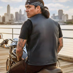 Hot Leathers VSM1023 Men's Black 'Conceal and Carry Leather Vest