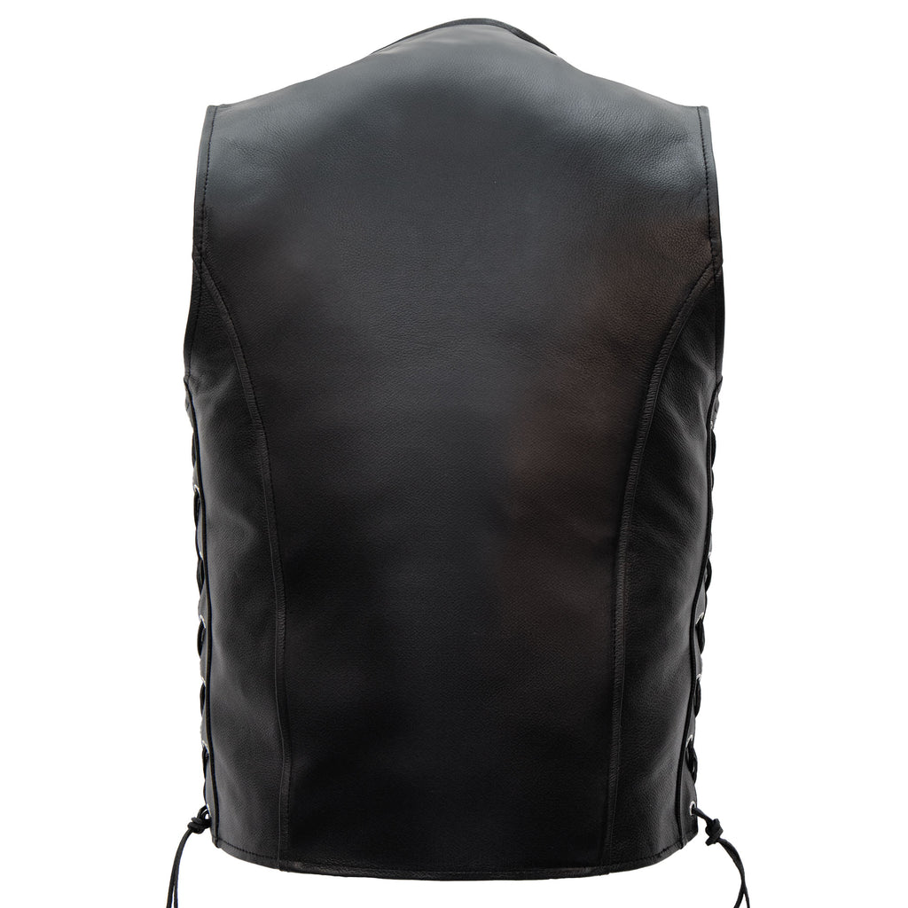 Hot Leathers VSM1030 Men's Black Motorcycle 'Conceal and Carry' Leather Biker Vest