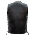 Hot Leathers VSM1030 Men's Black Motorcycle 'Conceal and Carry' Leather Biker Vest